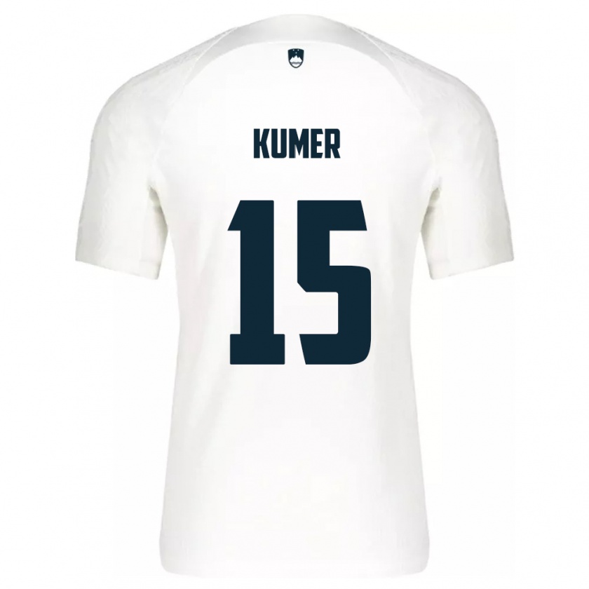 Kandiny Herren Slowenien Alin Kumer #15 Weiß Heimtrikot Trikot 24-26 T-Shirt Österreich