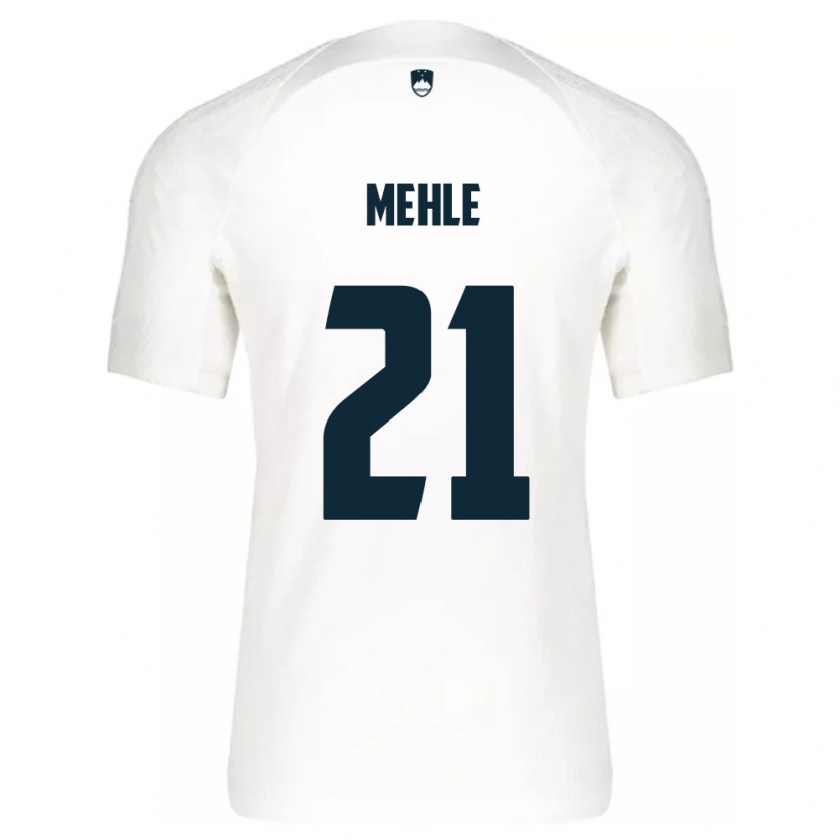 Kandiny Hombre Camiseta Eslovenia Matej Mehle #21 Blanco 1ª Equipación 24-26 La Camisa México