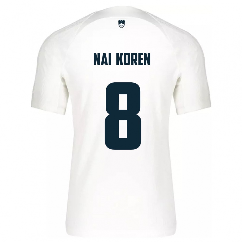 Kandiny Herren Slowenien Tian Nai Koren #8 Weiß Heimtrikot Trikot 24-26 T-Shirt Österreich