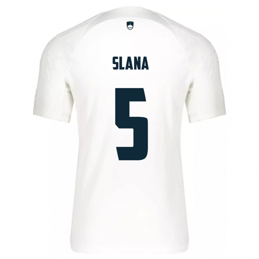 Kandiny Hombre Camiseta Eslovenia Filip Slana #5 Blanco 1ª Equipación 24-26 La Camisa México