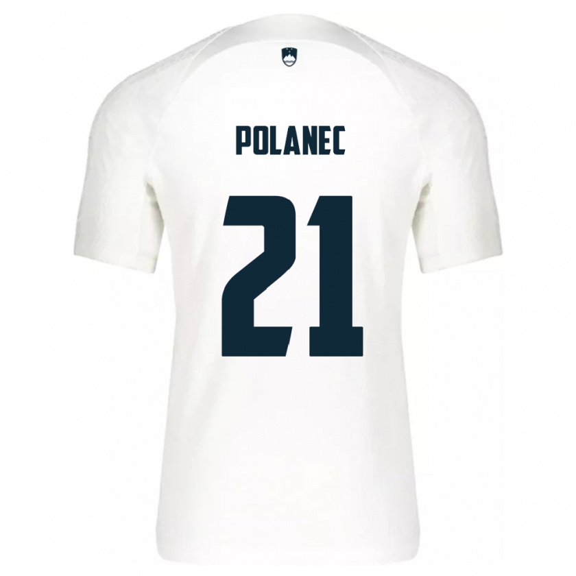 Kandiny Heren Slovenië Gaj Polanec #21 Wit Thuisshirt Thuistenue 24-26 T-Shirt België