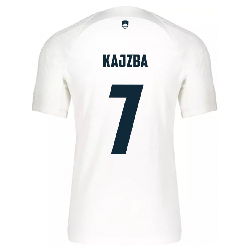 Kandiny Hombre Camiseta Eslovenia Nina Kajzba #7 Blanco 1ª Equipación 24-26 La Camisa México