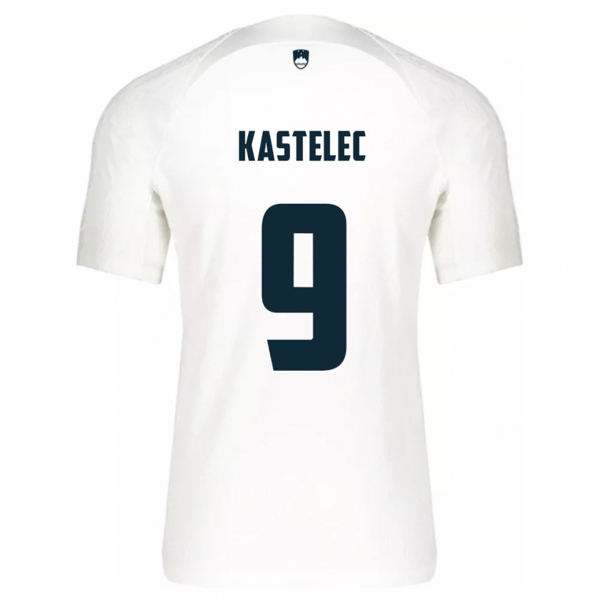 Kandiny Hombre Camiseta Eslovenia Mirjam Kastelec #9 Blanco 1ª Equipación 24-26 La Camisa México