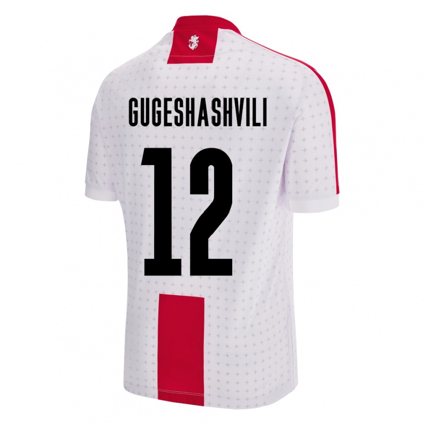 Kandiny Hombre Camiseta Georgia Luka Gugeshashvili #12 Blanco 1ª Equipación 24-26 La Camisa