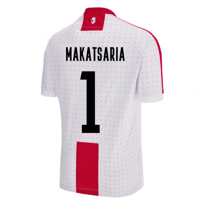 Kandiny Hombre Camiseta Georgia Mikheil Makatsaria #1 Blanco 1ª Equipación 24-26 La Camisa