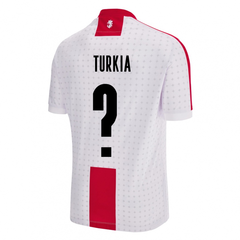 Kandiny Hombre Camiseta Georgia Aleksandre Turkia #0 Blanco 1ª Equipación 24-26 La Camisa