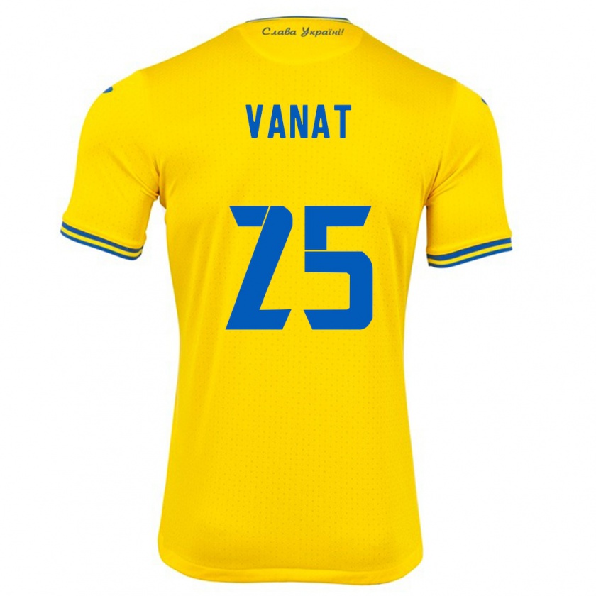 Kandiny Heren Oekraïne Vladyslav Vanat #25 Geel Thuisshirt Thuistenue 24-26 T-Shirt België