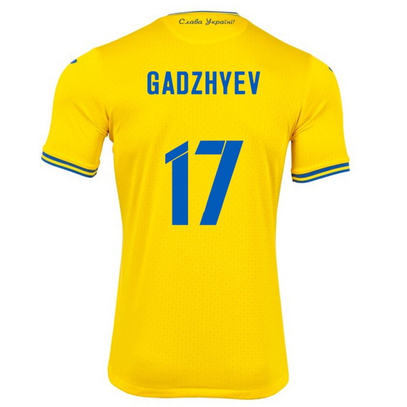 Kandiny Heren Oekraïne Ramik Gadzhyev #17 Geel Thuisshirt Thuistenue 24-26 T-Shirt België