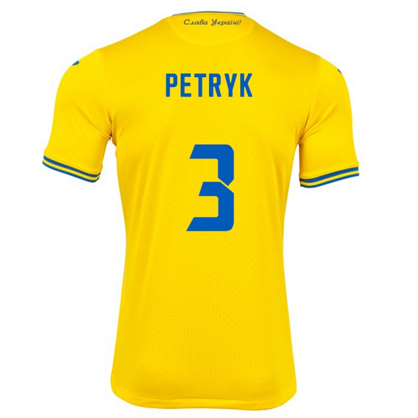 Kandiny Herren Ukraine Anna Petryk #3 Gelb Heimtrikot Trikot 24-26 T-Shirt Österreich