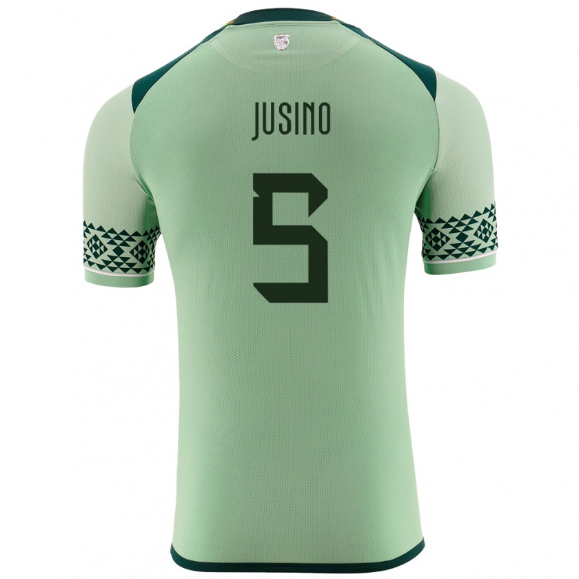 Kandiny Hombre Camiseta Bolivia Adrián Jusino #5 Verde Claro 1ª Equipación 24-26 La Camisa México