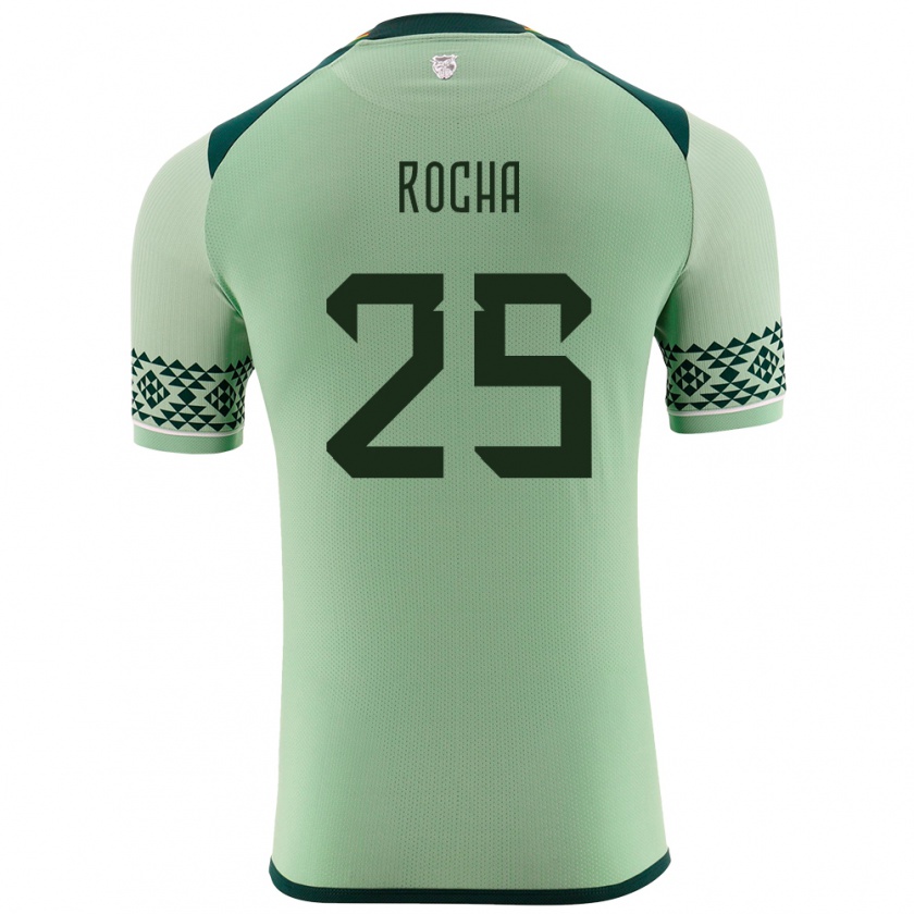 Kandiny Herren Bolivien Yomar Rocha #25 Hellgrün Heimtrikot Trikot 24-26 T-Shirt Österreich