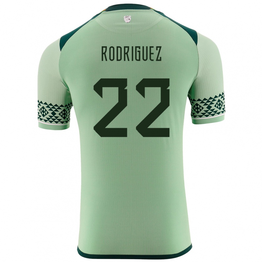 Kandiny Hombre Camiseta Bolivia Carlitos Rodriguez #22 Verde Claro 1ª Equipación 24-26 La Camisa México