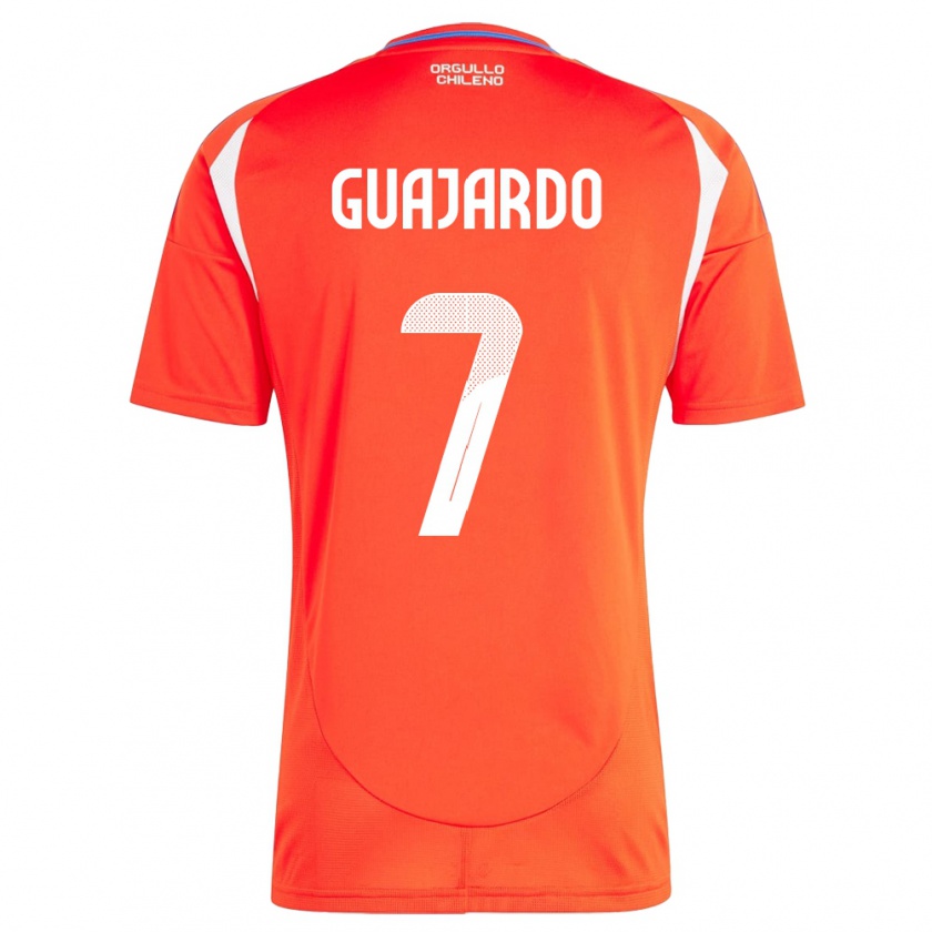 KandinyメンズチリPaolo Guajardo#7赤ホームシャツ24-26ジャージーユニフォーム