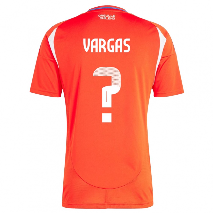 Kandiny Heren Chili Vicente Vargas #0 Rood Thuisshirt Thuistenue 24-26 T-Shirt