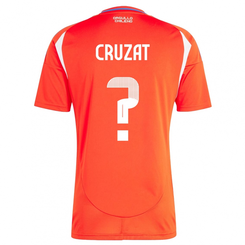 Kandiny Heren Chili Ignacio Cruzat #0 Rood Thuisshirt Thuistenue 24-26 T-Shirt België