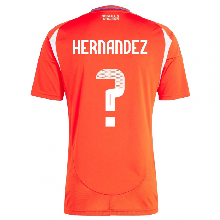 Kandiny Heren Chili Camilo Hernández #0 Rood Thuisshirt Thuistenue 24-26 T-Shirt België