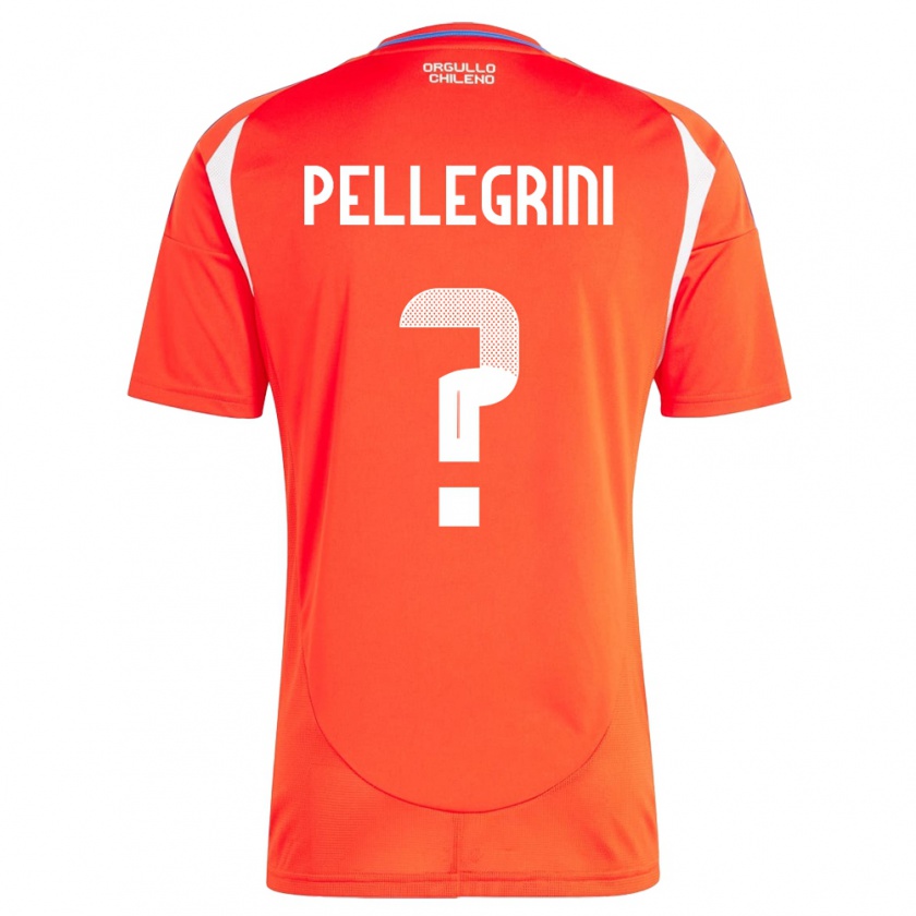 Kandiny Uomo Maglia Cile Maya Pellegrini #0 Rosso Kit Gara Home 24-26 Maglietta