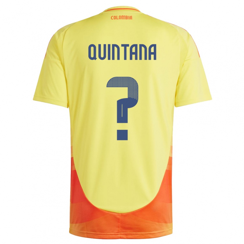 Kandiny Hombre Camiseta Colombia Juan Quintana #0 Amarillo 1ª Equipación 24-26 La Camisa México