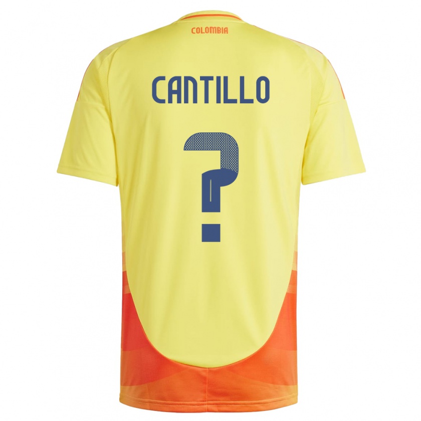 Kandiny Heren Colombia Carlos Cantillo #0 Geel Thuisshirt Thuistenue 24-26 T-Shirt