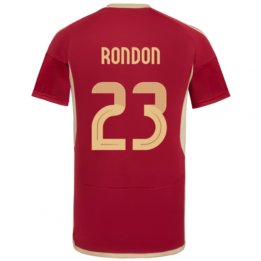 Kandiny Uomo Maglia Venezuela Salomón Rondón #23 Borgogna Kit Gara Home 24-26 Maglietta