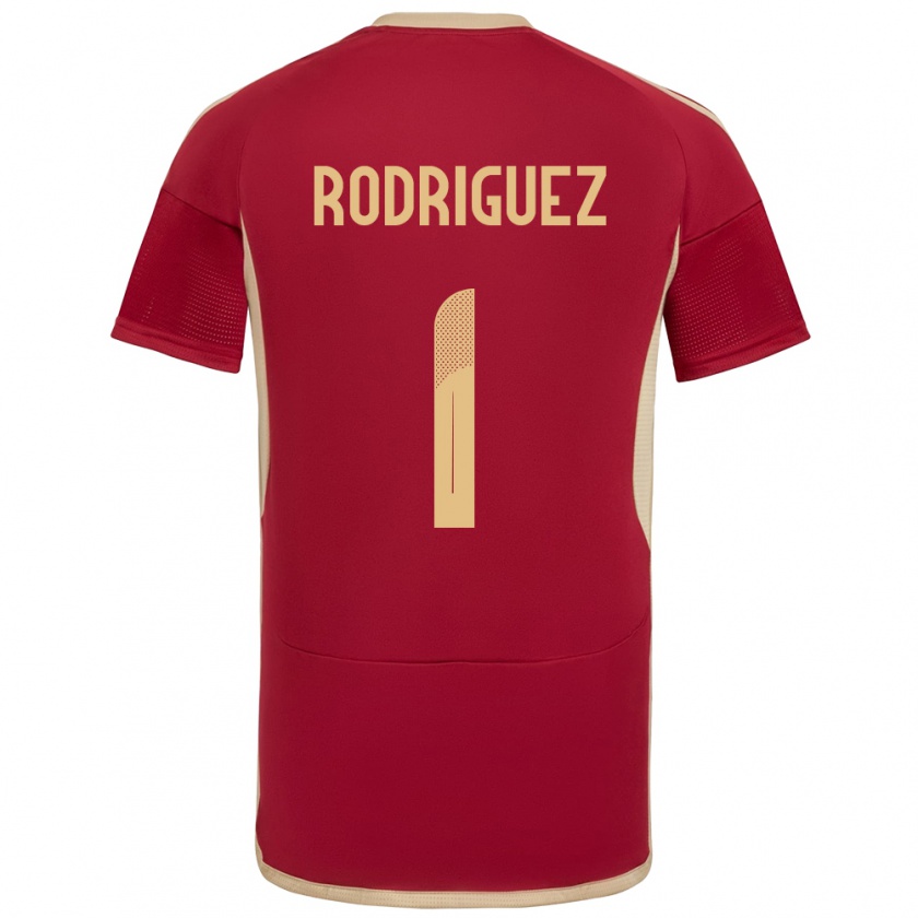 Kandiny Heren Venezuela Samuel Rodriguez #1 Bourgondië Thuisshirt Thuistenue 24-26 T-Shirt