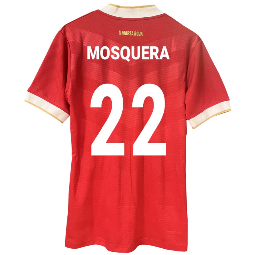 Kandiny Heren Panama Orlando Mosquera #22 Rood Thuisshirt Thuistenue 24-26 T-Shirt België