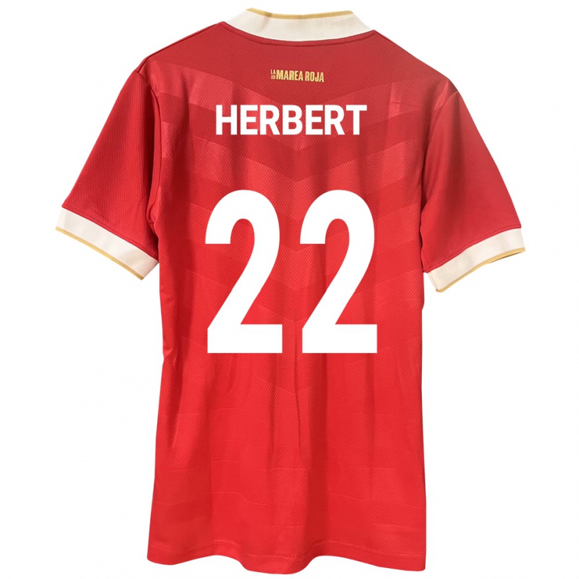 Kandiny Heren Panama Antony Herbert #22 Rood Thuisshirt Thuistenue 24-26 T-Shirt België