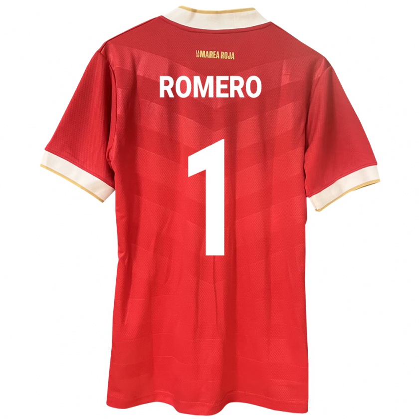 Kandiny Uomo Maglia Panamá Manuel Romero #1 Rosso Kit Gara Home 24-26 Maglietta