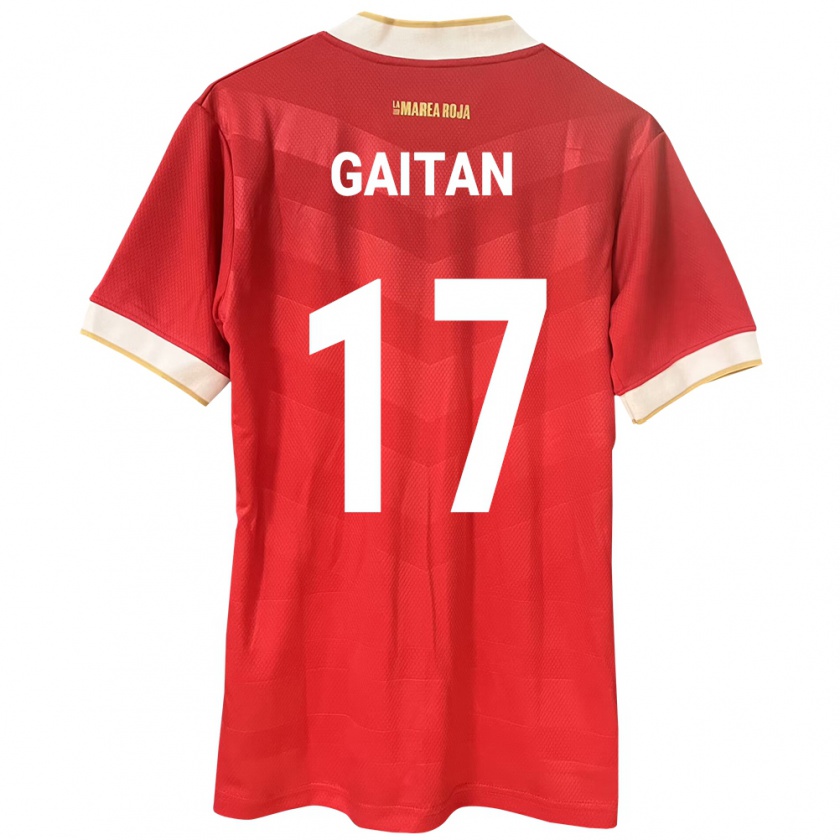 Kandiny Herren Panama Luis Gaitán #17 Rot Heimtrikot Trikot 24-26 T-Shirt Österreich