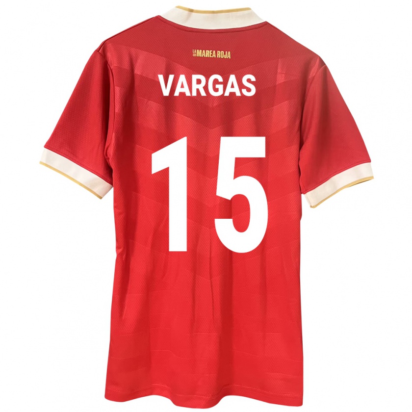 Kandiny Heren Panama Rosario Vargas #15 Rood Thuisshirt Thuistenue 24-26 T-Shirt