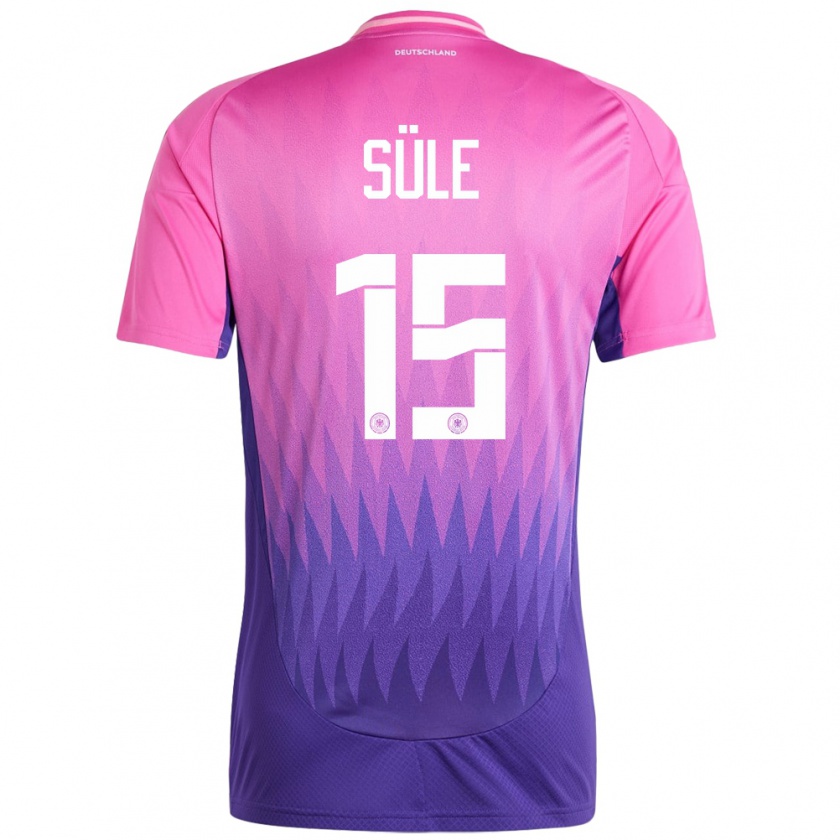 Kandiny Heren Duitsland Niklas Sule #15 Roze Paars Uitshirt Uittenue 24-26 T-Shirt België