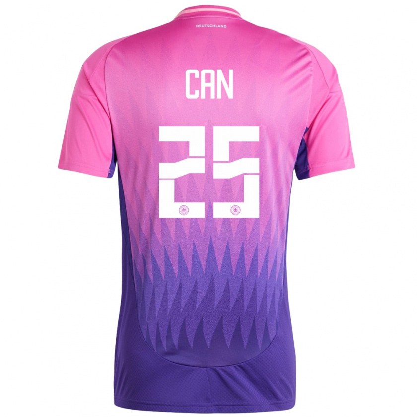 Kandiny Uomo Maglia Germania Emre Can #25 Rosa Viola Kit Gara Away 24-26 Maglietta