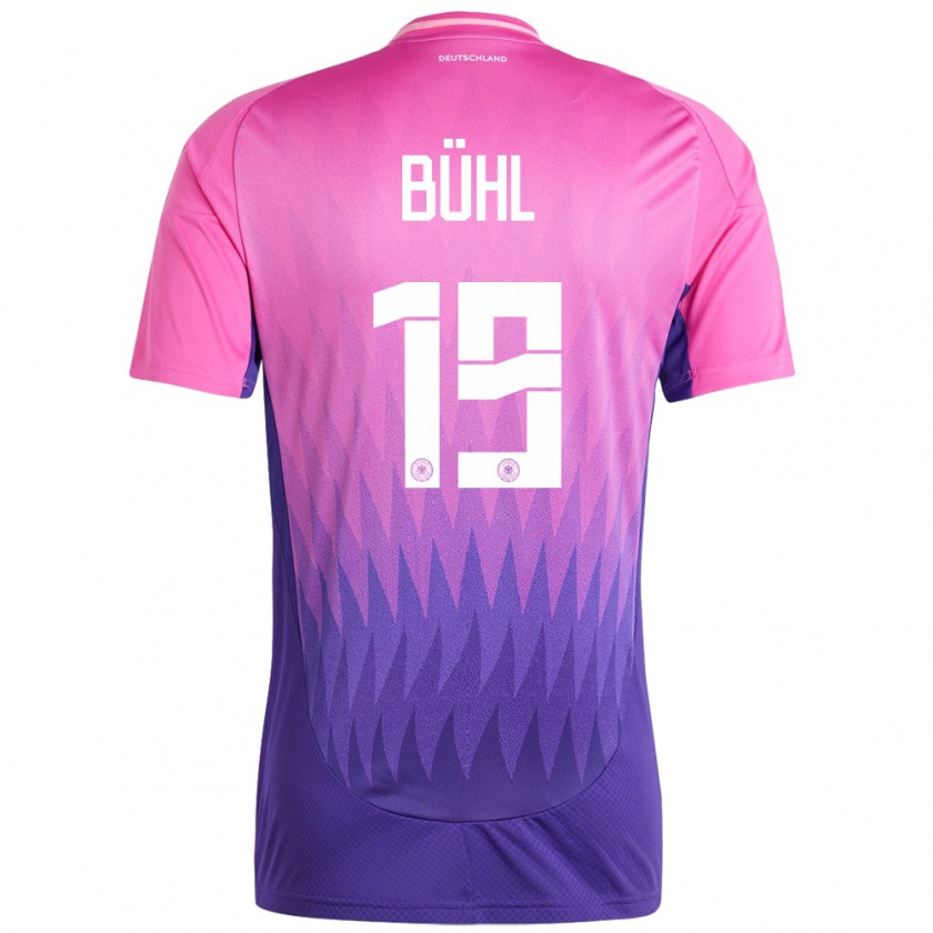 Kandiny Uomo Maglia Germania Klara Buhl #19 Rosa Viola Kit Gara Away 24-26 Maglietta