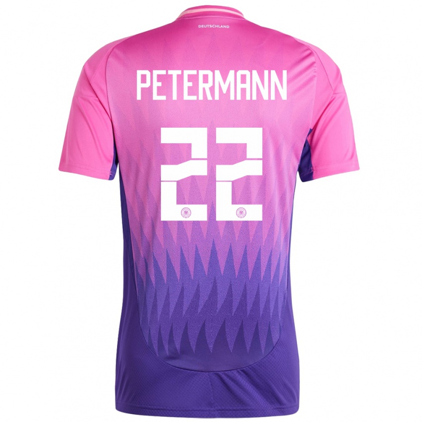 Kandiny Herren Deutschland Lena Petermann #22 Pink Lila Auswärtstrikot Trikot 24-26 T-Shirt Österreich