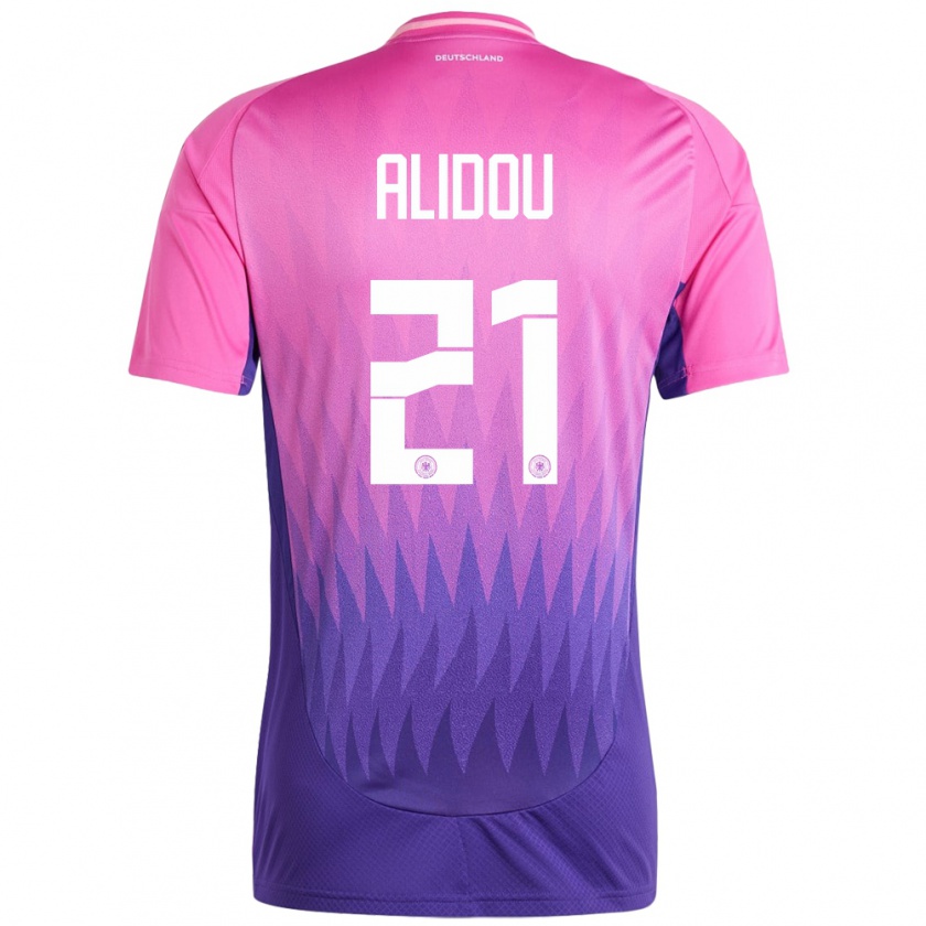 Kandiny Herren Deutschland Faride Alidou #21 Pink Lila Auswärtstrikot Trikot 24-26 T-Shirt Österreich