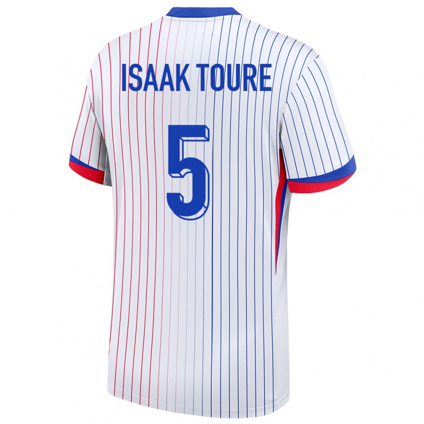 Kandiny Uomo Maglia Francia Souleymane Isaak Toure #5 Bianco Kit Gara Away 24-26 Maglietta