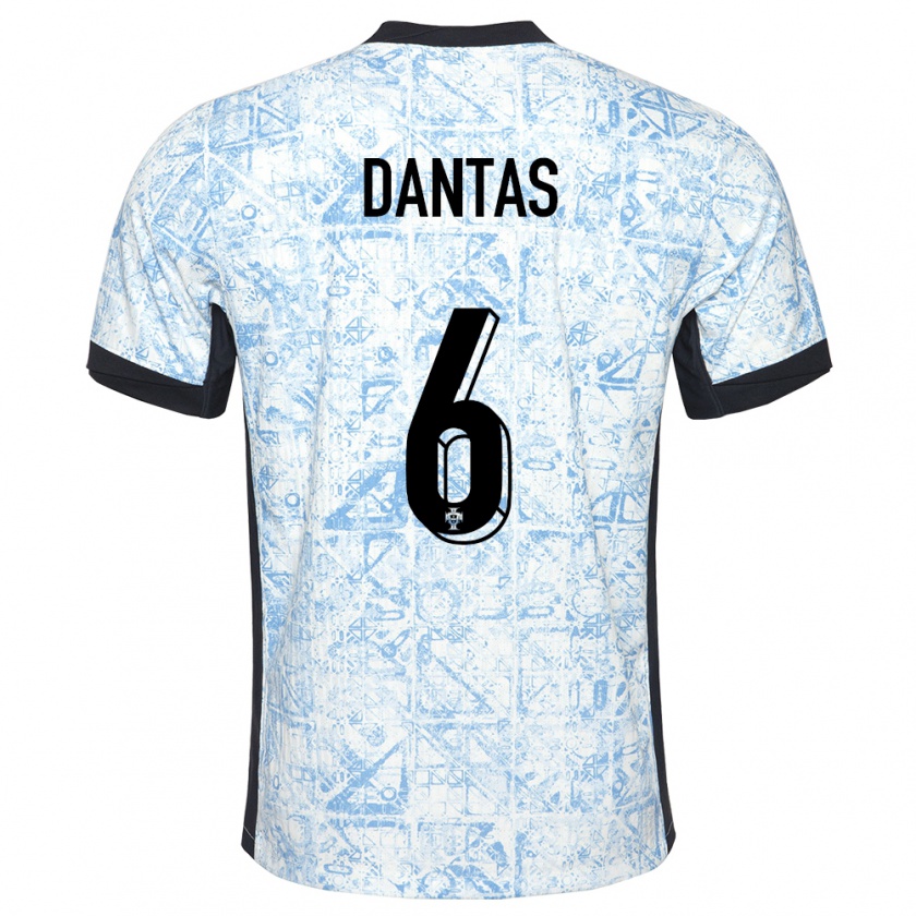 Kandiny Herren Portugal Tiago Dantas #6 Cremeblau Auswärtstrikot Trikot 24-26 T-Shirt Österreich