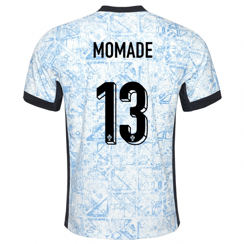 Kandiny Heren Portugal Rayhan Momade #13 Crème Blauw Uitshirt Uittenue 24-26 T-Shirt België