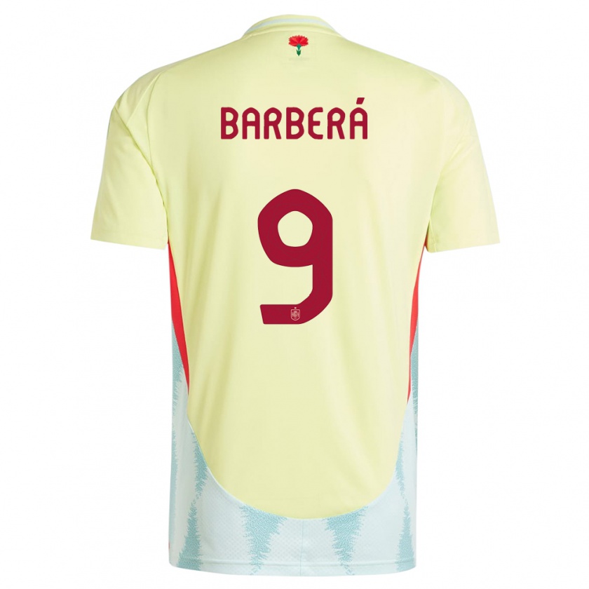 Kandiny Uomo Maglia Spagna Victor Barbera #9 Giallo Kit Gara Away 24-26 Maglietta