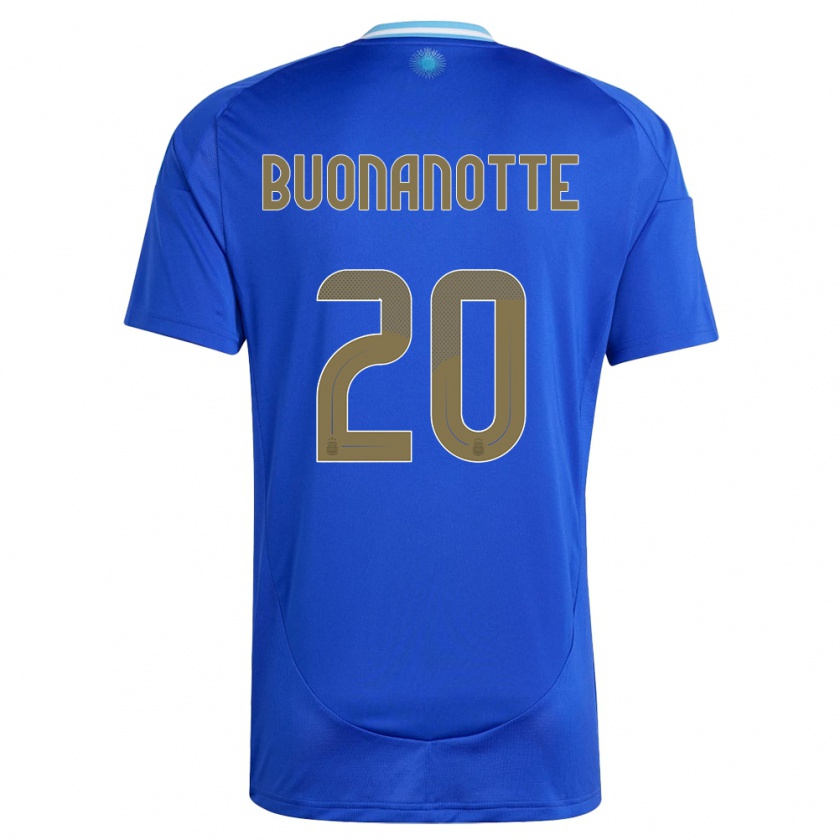 Kandiny Uomo Maglia Argentina Facundo Buonanotte #20 Blu Kit Gara Away 24-26 Maglietta