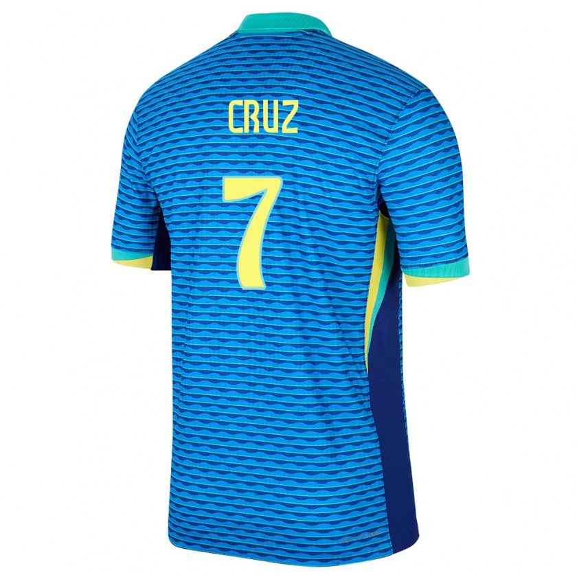 Kandiny Heren Brazilië Joao Cruz #7 Blauw Uitshirt Uittenue 24-26 T-Shirt