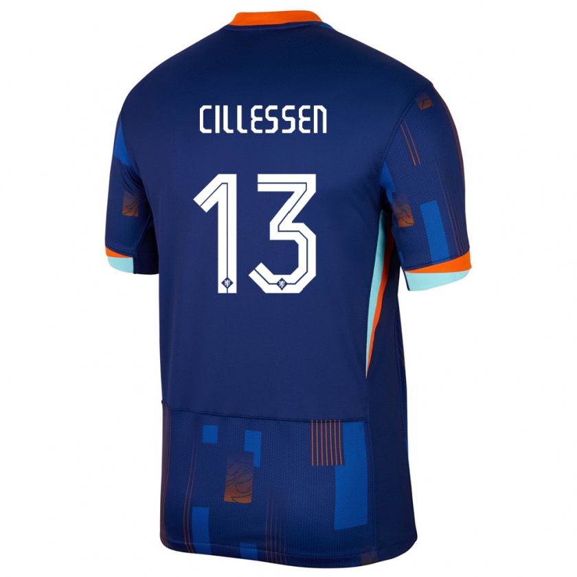 Kandiny Heren Nederland Jasper Cillessen #13 Blauw Uitshirt Uittenue 24-26 T-Shirt