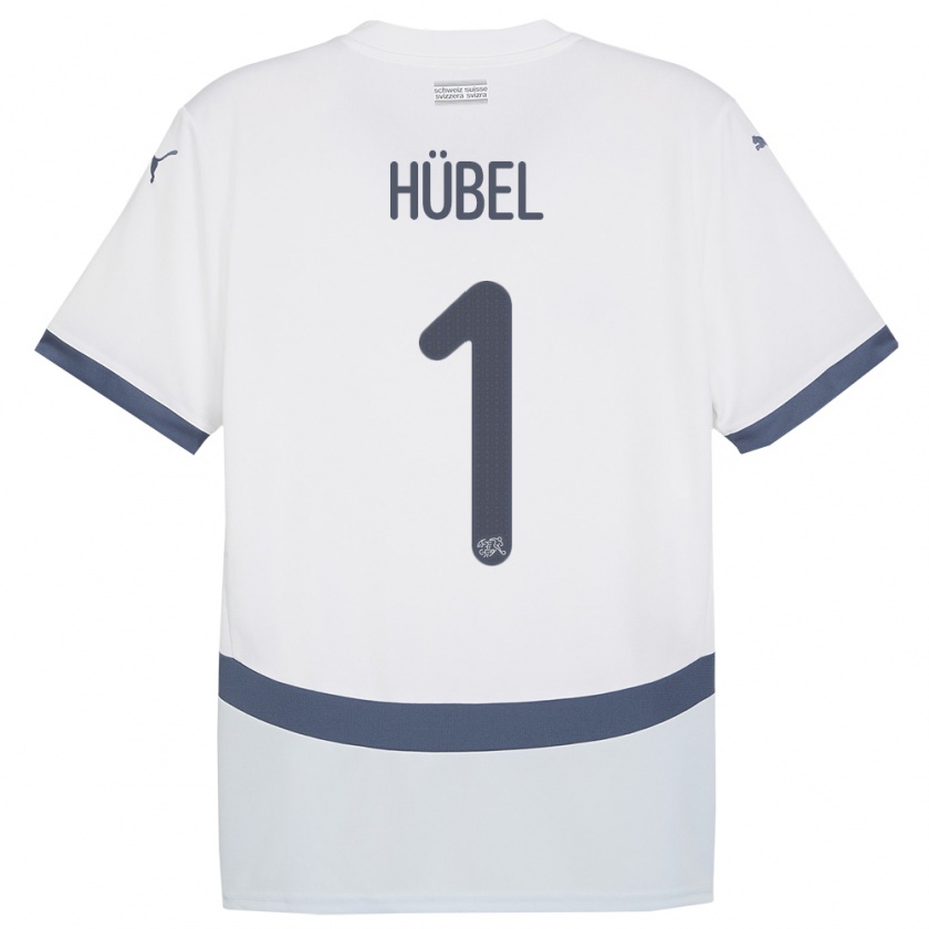 Kandiny Hombre Camiseta Suiza Marvin Hubel #1 Blanco 2ª Equipación 24-26 La Camisa México