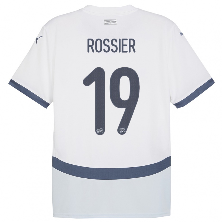 Kandiny Hombre Camiseta Suiza Evan Rossier #19 Blanco 2ª Equipación 24-26 La Camisa México