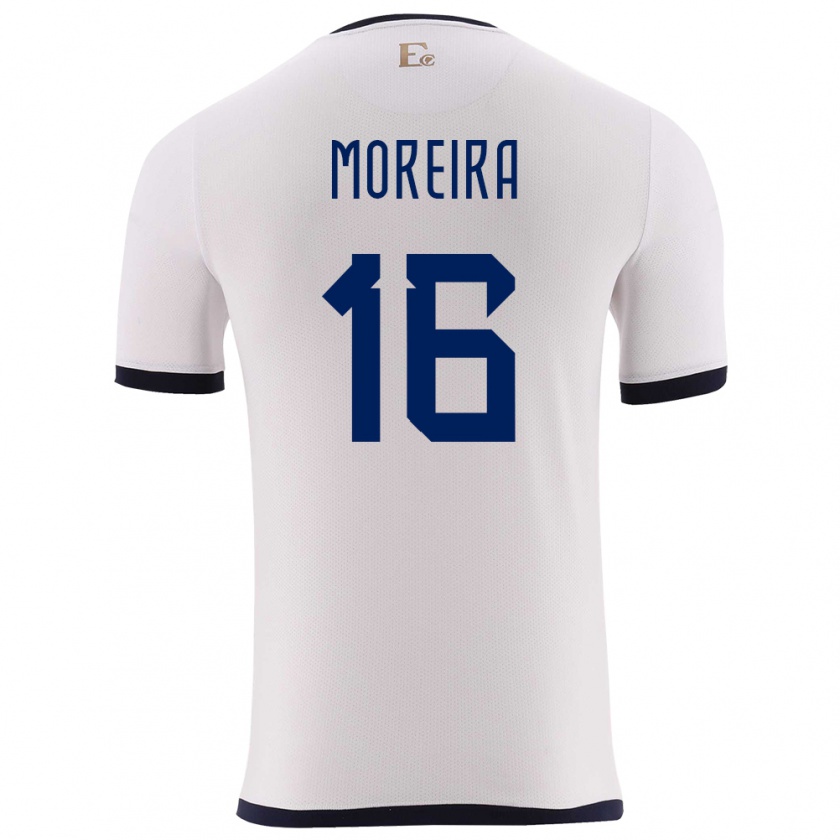 KandinyメンズエクアドルLigia Moreira#16白アウェイシャツ24-26ジャージーユニフォーム