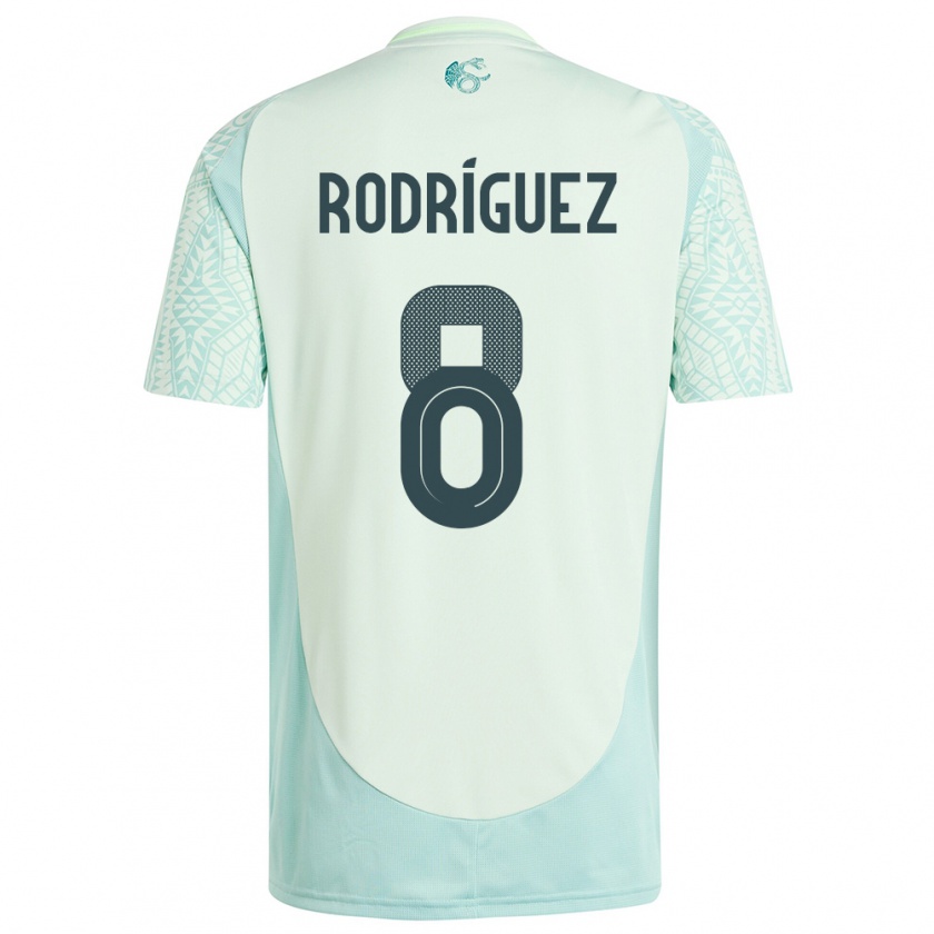 Kandiny Uomo Maglia Messico Carlos Rodriguez #8 Lino Verde Kit Gara Away 24-26 Maglietta