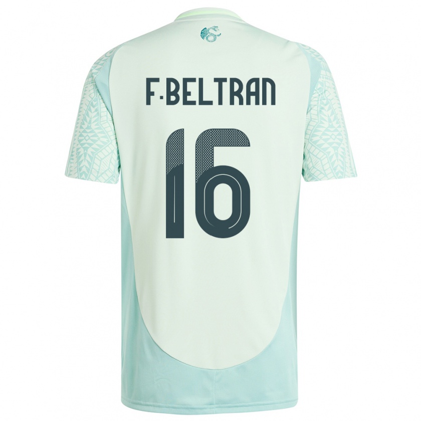 Kandiny Uomo Maglia Messico Fernando Beltran #16 Lino Verde Kit Gara Away 24-26 Maglietta