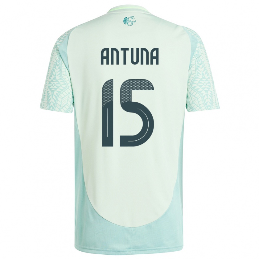 Kandiny Uomo Maglia Messico Uriel Antuna #15 Lino Verde Kit Gara Away 24-26 Maglietta