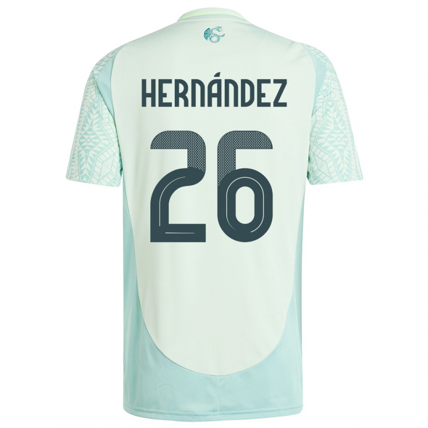 Kandiny Herren Mexiko Nicolette Hernandez #26 Leinengrün Auswärtstrikot Trikot 24-26 T-Shirt Österreich