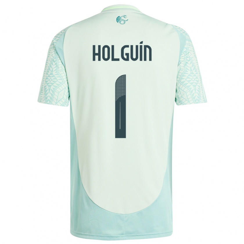 Kandiny Herren Mexiko Hector Holguin #1 Leinengrün Auswärtstrikot Trikot 24-26 T-Shirt Österreich